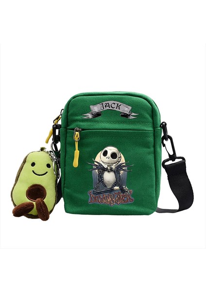 D-3 Noel Öncesi Kabus Omuz Çantaları Karikatür Jack Rahat Kanvas Crossbody Çanta Kadın Erkek Anime Mini Saklama Çantası (Yurt Dışından) modelleri