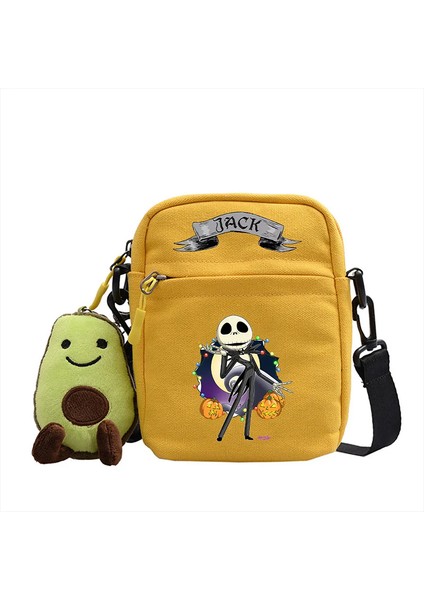 D-3 Noel Öncesi Kabus Omuz Çantaları Karikatür Jack Rahat Kanvas Crossbody Çanta Kadın Erkek Anime Mini Saklama Çantası (Yurt Dışından) indirimleri