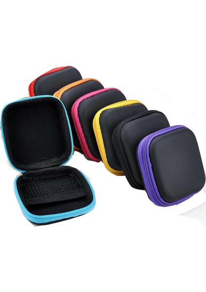 Mavi Bozuk Para Cüzdanı Kulaklık Saklama Kutusu USB Sert Çanta Kulaklık Çantası Anahtar Para Para Çantaları Su Geçirmez Sd Kart Kablosu Kulaklık Tutucu Kutusu (Yurt Dışından)