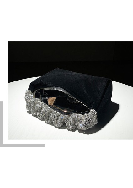 Sıcak Pembe 21X8X11 cm Kadın Çanta Kadife Akşam Debriyaj Çanta Ziyafet Elbise Çantası Bayanlar Lüks Taklidi Elmas Saplı Kare Çanta Parti Bling Çanta (Yurt Dışından) fiyatları