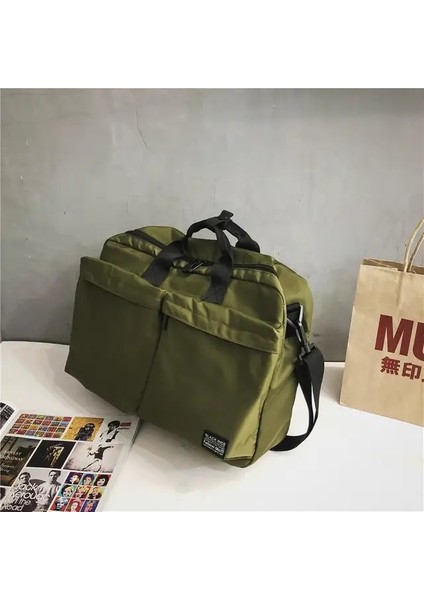 Yeşil Moda Seyahat Çantaları Erkekler Naylon Seyahat Hafta Sonu Kabin Tote Çanta Çanta Naylon Su Geçirmez Omuz Çantası Erkekler Haftasonu Spor Çantası Erkek (Yurt Dışından)