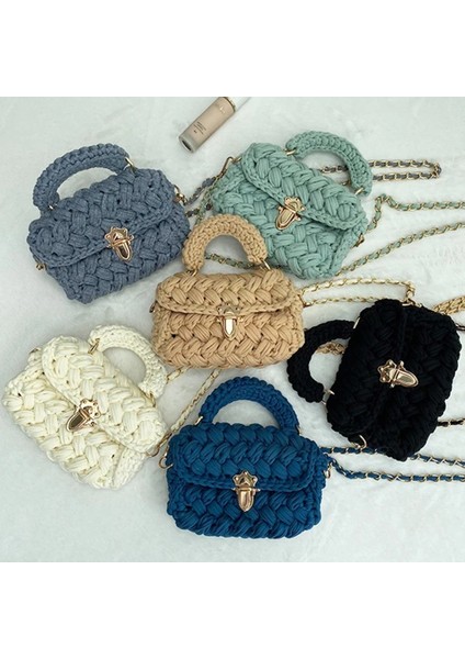 Bej Moda Halat Örgü Kadın Çanta Tasarımcısı Zincirler Dokuma Omuz Kadınlar Için Crossbody Çanta 2021 Küçük Kare Flap Bayan Çantalar (Yurt Dışından) indirimleri