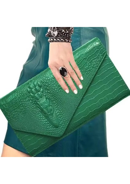 Yeşil Kadın Çantası Kare Çanta Bayan Crossbody Çanta Kore 2024 Marka Kadın Omuz Çantaları Moda Kadın Çantaları Kız Için Zincir Çanta (Yurt Dışından)