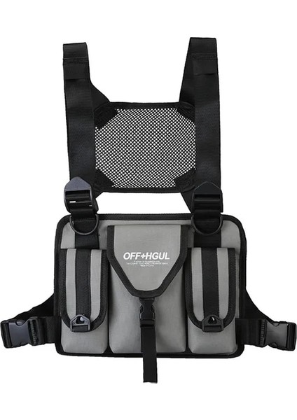 C Ins Yansıtıcı Şerit Hip-Hop Taktik Göğüs Çantası Çok Fonksiyonlu Fonksiyonel Moda Marka Iş Elbiseleri Yelek Sırt Çantası (Yurt Dışından)