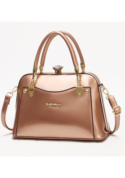 Pembe 2022 Yeni Pu Deri Rugan Çanta Haberci Çanta Kadın Lüks Tasarımcı Büyük Kapasiteli Omuz Parti Crossbody Tote Kabuk Çanta (Yurt Dışından) fırsatları