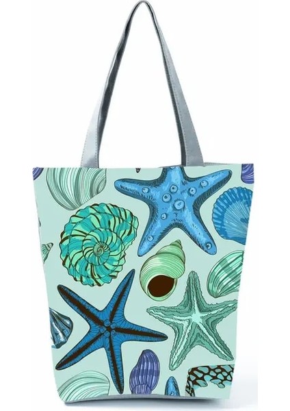 HL1577 Ukiyoe Tasarım Manzara Baskı Çanta Japon Rahat Alışveriş Çantası Bayanlar Eko Yeniden Kullanılabilir Omuz Bakkal Yüksek Kapasiteli Tote (Yurt Dışından)