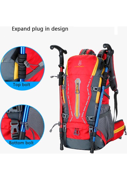 Mavi 56-75L Büyük Kapasiteli Su Geçirmez Kamp Sırt Çantası Erkekler Kayak Yürüyüş Sırt Çantası Açık Bisiklet Taktik Sırt Çantası Ayrılabilir Trekking Çantaları (Yurt Dışından) modelleri