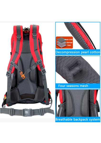 Mavi 56-75L Büyük Kapasiteli Su Geçirmez Kamp Sırt Çantası Erkekler Kayak Yürüyüş Sırt Çantası Açık Bisiklet Taktik Sırt Çantası Ayrılabilir Trekking Çantaları (Yurt Dışından) fırsatları