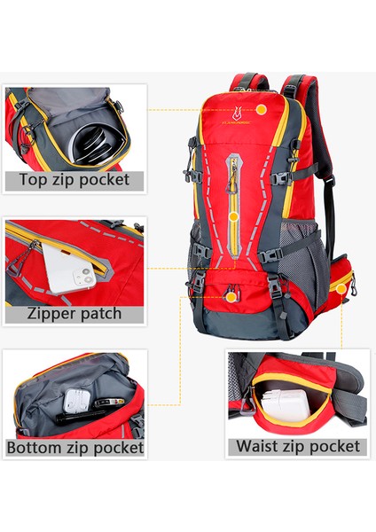 Mavi 56-75L Büyük Kapasiteli Su Geçirmez Kamp Sırt Çantası Erkekler Kayak Yürüyüş Sırt Çantası Açık Bisiklet Taktik Sırt Çantası Ayrılabilir Trekking Çantaları (Yurt Dışından) indirimleri