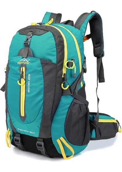 Göl Mavisi 40L Su Geçirmez Sırt Çantası Seyahat Yürüyüş Tırmanma Taktik Sırt Çantası Dizüstü Sırt Çantası Trekking Sırt Çantası Açık Erkek Kadın Spor Çantası (Yurt Dışından)