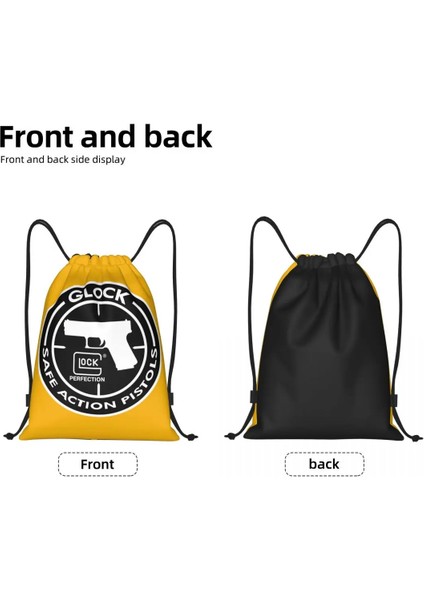 CLSND-A-800 Taktik Atıcılık Spor Glock Ipli Sırt Çantası Kadın Erkek Spor Salonu Spor Sackpack Katlanabilir Eğitim Çantası Çuval (Yurt Dışından)