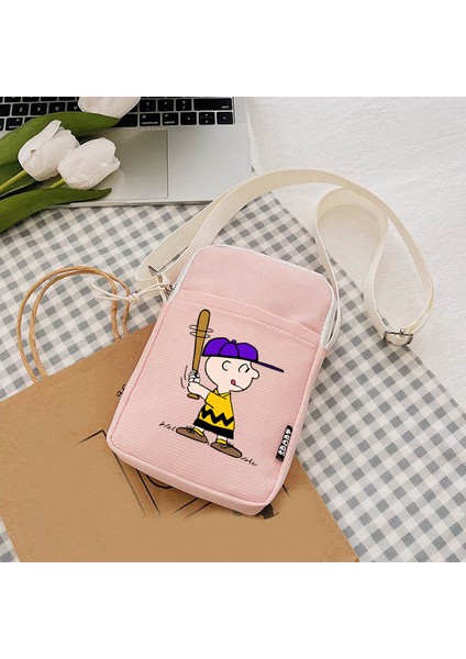 SNB0519 Snoopies Anime Köpek Hayvan Kadın Crossbody Çanta Omuz Çantası Kadın Küçük Çanta Kanvas Öğrencileri Tek Omuz Çanta El Çantaları (Yurt Dışından) fırsatları