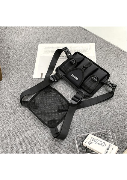 Siyah Techwear Taktik Yelek Çanta Motosiklet Hip Hop Göğüs Çantası Erkek Kadın Ayarlanabilir Kargo Telefonu Sırt Çantası Bandolera Hombre (Yurt Dışından) fırsatları