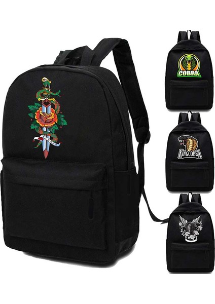 5COBRA011 Kadın Sırt Çantası Erkekler Büyük Kapasiteli Taktik Sırt Çantası Açık Seyahat Sırt Çantası Yürüyüş Kamp Sırt Çantası Kobra Baskı Okul Çantaları (Yurt Dışından)