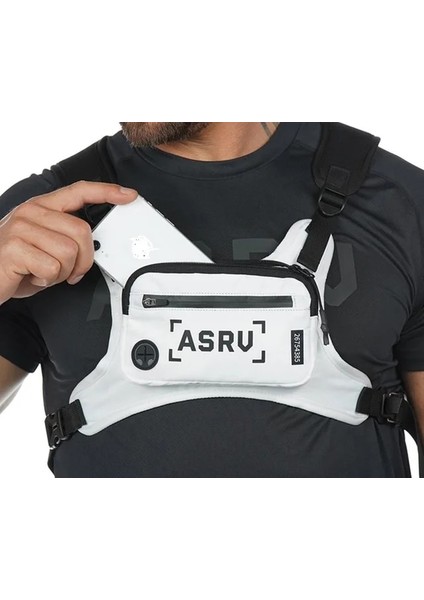 Elit Beyaz 3m Yansıtıcı Jogger Yeleği Spor Salonu Mini Çanta Kanye West Street Ins Sıcak Göğüs Rig Taktik Fonksiyonel Paket Prechest Eğitim Kas (Yurt Dışından)