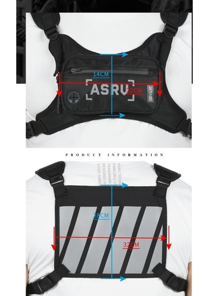 Elit Beyaz 3m Yansıtıcı Jogger Yeleği Spor Salonu Mini Çanta Kanye West Street Ins Sıcak Göğüs Rig Taktik Fonksiyonel Paket Prechest Eğitim Kas (Yurt Dışından) indirimleri