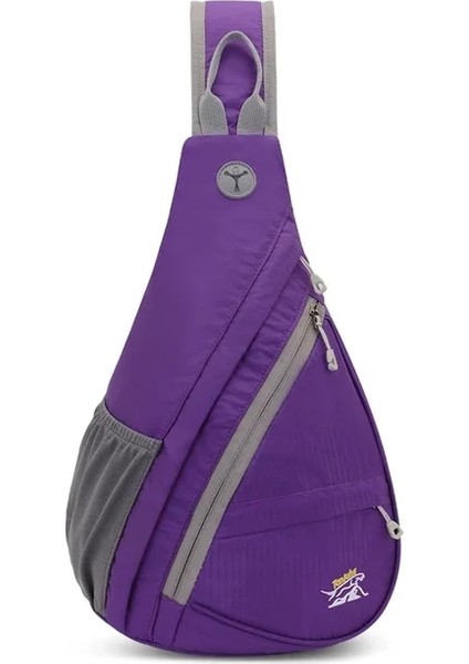 Mor Erkekler Omuz Yürüyüş Trekking Sırt Çantası Açık Naylon Göğüs Paketleri Seyahat Bisiklet Kamp Avcılık Taktik Askeri Balıkçı Çantası (Yurt Dışından)