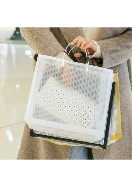 Beyaz 50X45X12CM 1 Adet Yeniden Kullanılabilir Çevre Dostu Tote Çanta Alışveriş Çantalar Kadın Şeffaf Çanta Su Geçirmez Pvc Alışveriş Çantası Saklama Çantası Hediye Için (Yurt Dışından)