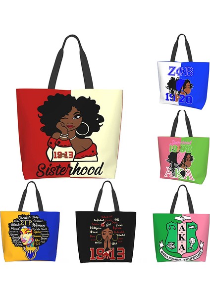 A17 Bir Boyut Siyah Kadın Sorority Tote Çanta Estetik Vintage Tasarımcı Çanta Kadınlar Için Alışveriş Çantaları Seyahat Bakkal Alışveriş (Yurt Dışından)