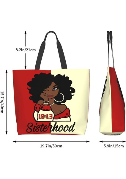 A17 Bir Boyut Siyah Kadın Sorority Tote Çanta Estetik Vintage Tasarımcı Çanta Kadınlar Için Alışveriş Çantaları Seyahat Bakkal Alışveriş (Yurt Dışından)