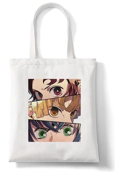 X59 Iblis Avcısı Alışveriş Çantası Anime Alışveriş Çantaları Rengoku Kyoujurou Kimetsu No Yaiba Kanvas Tote Çanta Çanta Harajuku Omuz Çantaları (Yurt Dışından)
