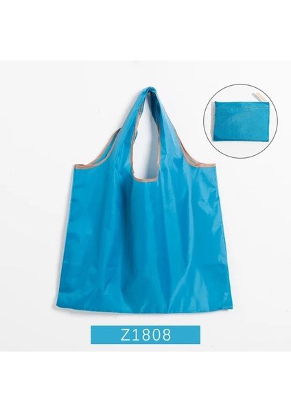 Z1808 Katlanır Alışveriş Çantası Çevre Dostu Yeniden Kullanılabilir Taşınabilir Omuz Çanta Seyahat Bakkal Moda Cep Bez Çantalar (Yurt Dışından)