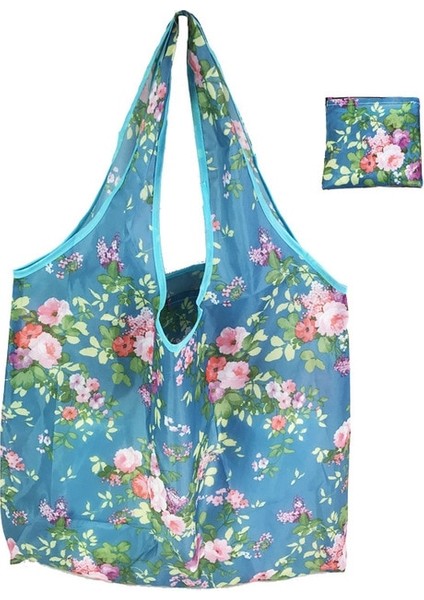 11 Moda Çiçek Baskı Kadın Çanta Katlanabilir Eko Alışveriş Çantası Tote Kese Yeniden Kullanılabilir Bakkal Saklama Çanta Organizatör Alışveriş Çantaları (Yurt Dışından)