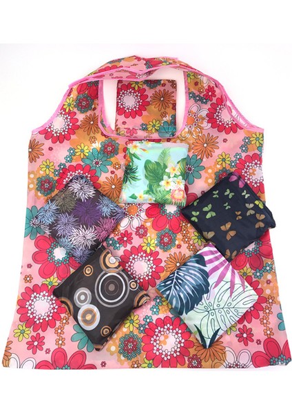 11 Moda Çiçek Baskı Kadın Çanta Katlanabilir Eko Alışveriş Çantası Tote Kese Yeniden Kullanılabilir Bakkal Saklama Çanta Organizatör Alışveriş Çantaları (Yurt Dışından) modelleri