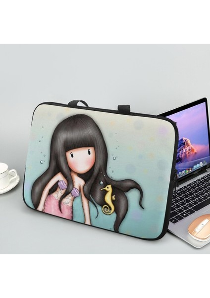 SANT107BZ13-1 13 Santoro Gorjuss Baskı Laptop Çantası Hp Dell Asus Apple Için Evrensel Seyahat Çanta 10.12.13.15.17 Inç Karikatür Bilgisayar Kasası (Yurt Dışından) modelleri