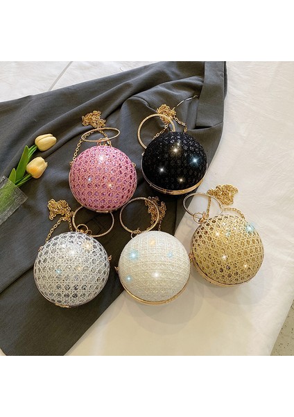 Gümüş Mini (Maksimum UZUNLUK<20CM) Kadınlar Için Parlak Yuvarlak Akşam Çantalar Parlak Elmas Çanta Sıradışı Parti Mini Küçük Çantalar Moda Lüks Omuz Çantası Kadın (Yurt Dışından) fiyatları