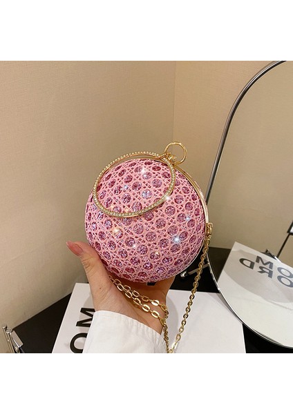 Gümüş Mini (Maksimum UZUNLUK<20CM) Kadınlar Için Parlak Yuvarlak Akşam Çantalar Parlak Elmas Çanta Sıradışı Parti Mini Küçük Çantalar Moda Lüks Omuz Çantası Kadın (Yurt Dışından) modelleri