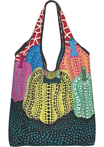 Stil 8 Alışveriş Çantası Yayoi Kusama Soyut Resim Bakkal Alışveriş Çantası Moda Alışveriş Omuz Çantası Büyük Kapasiteli Taşınabilir Çanta (Yurt Dışından) fiyatları