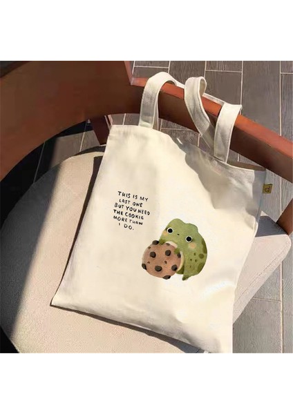 Stil 3 Tek Boyut Kanvas Tote Çanta Alışveriş Çantası Kadın Çanta Tasarımcısı 2021 Kız Moda Rahat Büyük Kapasiteli Sevimli Arı Baskı Omuz Çantaları (Yurt Dışından)
