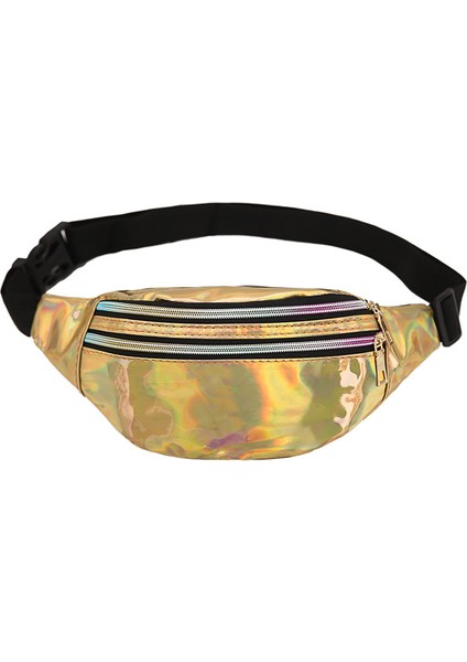 Lazer-Sarı Bel Çantası Lazer Kemer Çantası Holografik Fanny Paketi Tasarımcı Sevimli Bel Paketleri Serseri Çanta Parti Seyahat Moda Kız Omuz Glitter (Yurt Dışından) modelleri