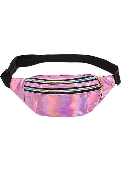 Lazer-Sarı Bel Çantası Lazer Kemer Çantası Holografik Fanny Paketi Tasarımcı Sevimli Bel Paketleri Serseri Çanta Parti Seyahat Moda Kız Omuz Glitter (Yurt Dışından) fırsatları