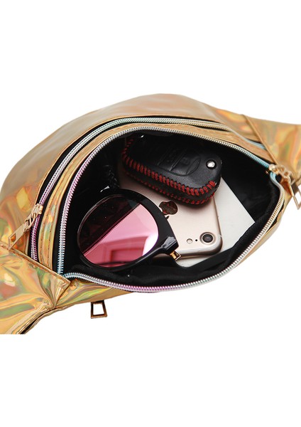 Lazer-Sarı Bel Çantası Lazer Kemer Çantası Holografik Fanny Paketi Tasarımcı Sevimli Bel Paketleri Serseri Çanta Parti Seyahat Moda Kız Omuz Glitter (Yurt Dışından) indirimleri