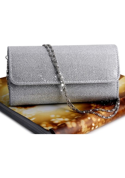 Şampanya Kadın Akşam Omuz Çantası Gelin Debriyaj Parti Balo Düğün Zarf Çanta (Yurt Dışından) modelleri