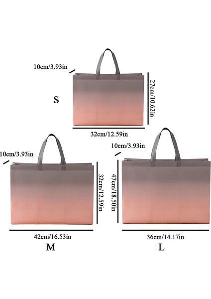 Pembe M Dokunmamış Kumaş Alışveriş Çantası Bakkal Çantası Degrade Katlanır Çanta Alışveriş Kesesi Eko Çanta Paket Servis Çantası Su Geçirmez Depolama Yeniden Kullanılabilir (Yurt Dışından) modelleri
