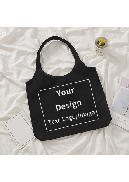 Bej Özel Tote Çanta Alışveriş Kendi Yazınızı Tasarlayın Baskılı Orijinal Beyaz Çile Unisex Seyahat Kanvas S Öğrenci Kitabı Bolsos Yeniden Kullanılabilir (Yurt Dışından) fırsatları