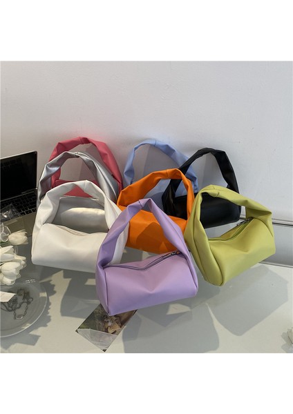 Pembe 2023 Yeni Bir Omuz Koltukaltı Çanta Moda Düğüm Tofu Çanta Kadın Subaxillary Çanta Basit Rahat Yumuşak Yastık Çanta Düz Renk (Yurt Dışından) fiyatları