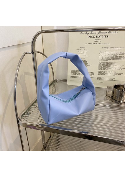 Pembe 2023 Yeni Bir Omuz Koltukaltı Çanta Moda Düğüm Tofu Çanta Kadın Subaxillary Çanta Basit Rahat Yumuşak Yastık Çanta Düz Renk (Yurt Dışından) indirimleri