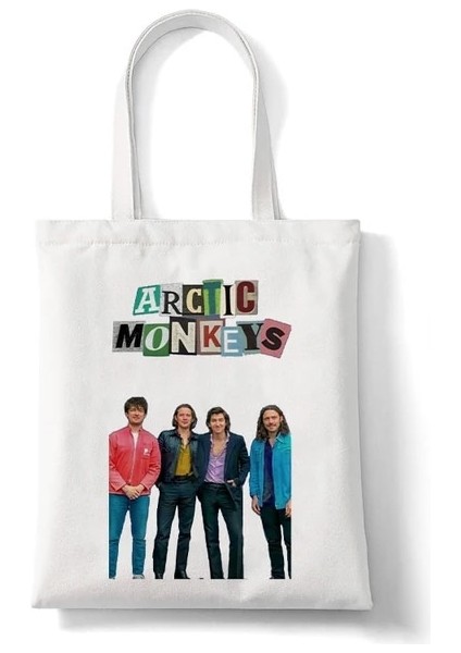 E967 Arctic Monkeys Ses Dalgası Rock Grubu Kadın Alışveriş Çantası Kanvas Alışveriş Moda Büyük Kapasiteli Çanta Omuz Çantası Tote Plaj Çantası (Yurt Dışından)