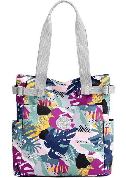 Pembe 33CM x 34CM x 12CM Moda Karikatür Baskı Kadın Üst Saplı Çanta Yüksek Kaliteli Dayanıklı Kumaş Omuz Çantası A4 Kitap Kapasitesi Rahat Tote Çanta Kesesi (Yurt Dışından) fiyatları