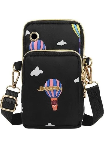 Style2 D Yeni Balon Cep Telefonu Crossbody Çanta Kadınlar Için Moda Kadın Omuz Çantası Cep Telefonu Kılıfı Kulaklık Fişi ile 3 Katmanlı Cüzdan (Yurt Dışından)