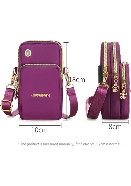 Style2 D Yeni Balon Cep Telefonu Crossbody Çanta Kadınlar Için Moda Kadın Omuz Çantası Cep Telefonu Kılıfı Kulaklık Fişi ile 3 Katmanlı Cüzdan (Yurt Dışından) fırsatları