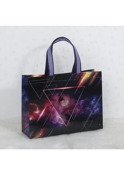 Stil 2 43X32X14CM Dokunmamış Kumaş Çiçek Baskı Alışveriş Çantası Katlanabilir Yeniden Kullanılabilir Seyahat Depolama Kadın Alışveriş Tasarımcı Çanta Alışveriş Çantası (Yurt Dışından)