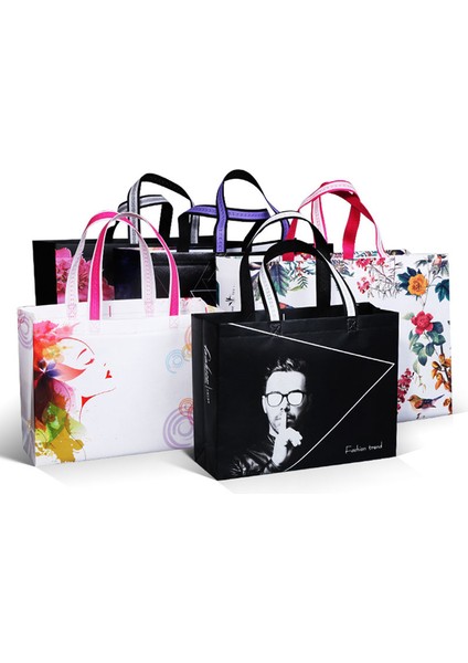 Stil 2 43X32X14CM Dokunmamış Kumaş Çiçek Baskı Alışveriş Çantası Katlanabilir Yeniden Kullanılabilir Seyahat Depolama Kadın Alışveriş Tasarımcı Çanta Alışveriş Çantası (Yurt Dışından) fiyatları