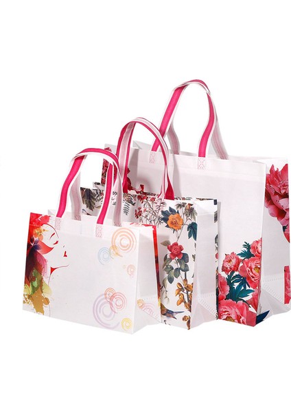 Stil 2 43X32X14CM Dokunmamış Kumaş Çiçek Baskı Alışveriş Çantası Katlanabilir Yeniden Kullanılabilir Seyahat Depolama Kadın Alışveriş Tasarımcı Çanta Alışveriş Çantası (Yurt Dışından) modelleri
