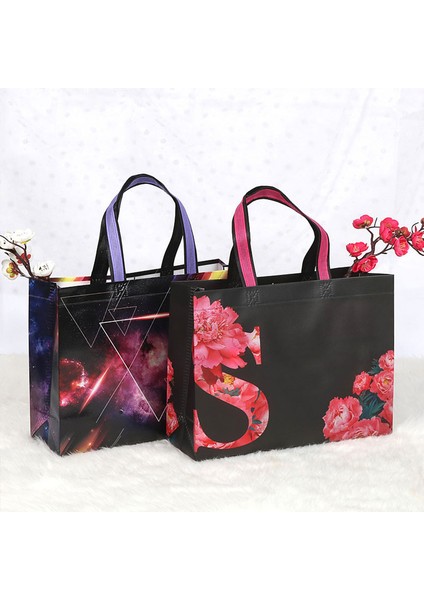 Stil 2 43X32X14CM Dokunmamış Kumaş Çiçek Baskı Alışveriş Çantası Katlanabilir Yeniden Kullanılabilir Seyahat Depolama Kadın Alışveriş Tasarımcı Çanta Alışveriş Çantası (Yurt Dışından) fırsatları