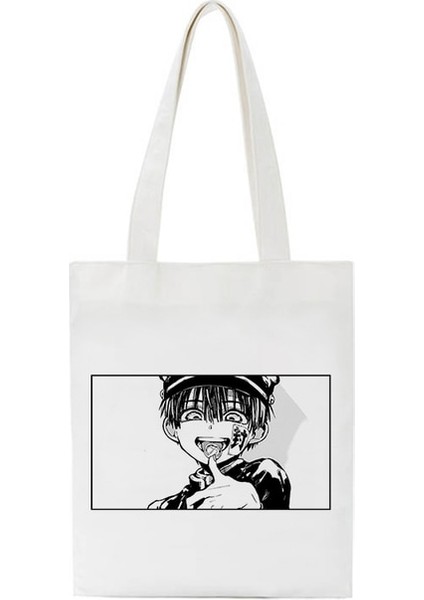A498 Japon Anime Tuvalet Bağlı Hanako Kun Eko Kanvas Alışveriş Çantası Manga Bez Çantalar Harajuku Kadın Omuz Çantası Alışveriş Çantası Çanta (Yurt Dışından)